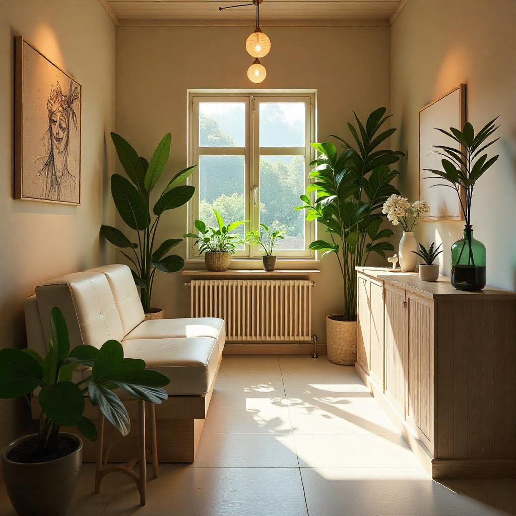 Our Sustainable Salon Our eco-friendly nail salon with natural light and plants