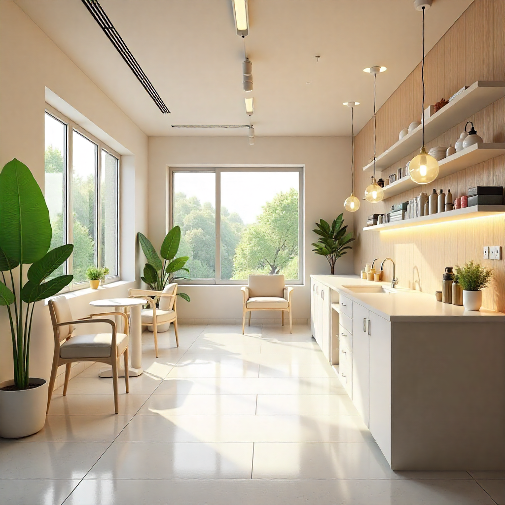 Clean Air System Clean air ventilation system in our sustainable nail salon